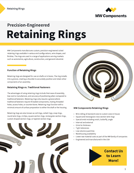 Retaining ring brochure cover